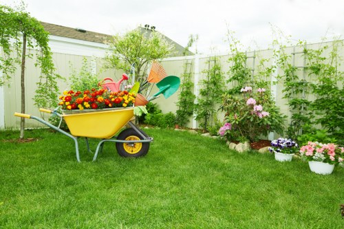 Local gardeners in Hillingdon improving a residential outdoor space