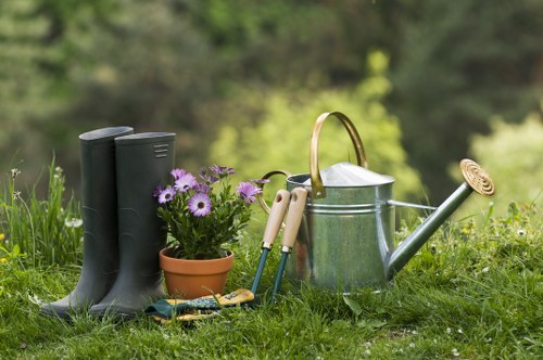 Landscaping project in Hillingdon with garden design and planting