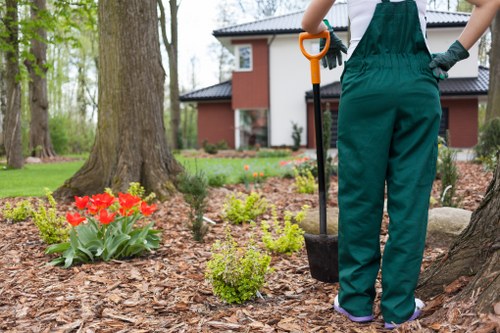 Freshly cleaned patio in Hillingdon with clear paving and improved appearance